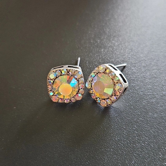 POP Gowns Jewelry - 1/2 inch AB earrings